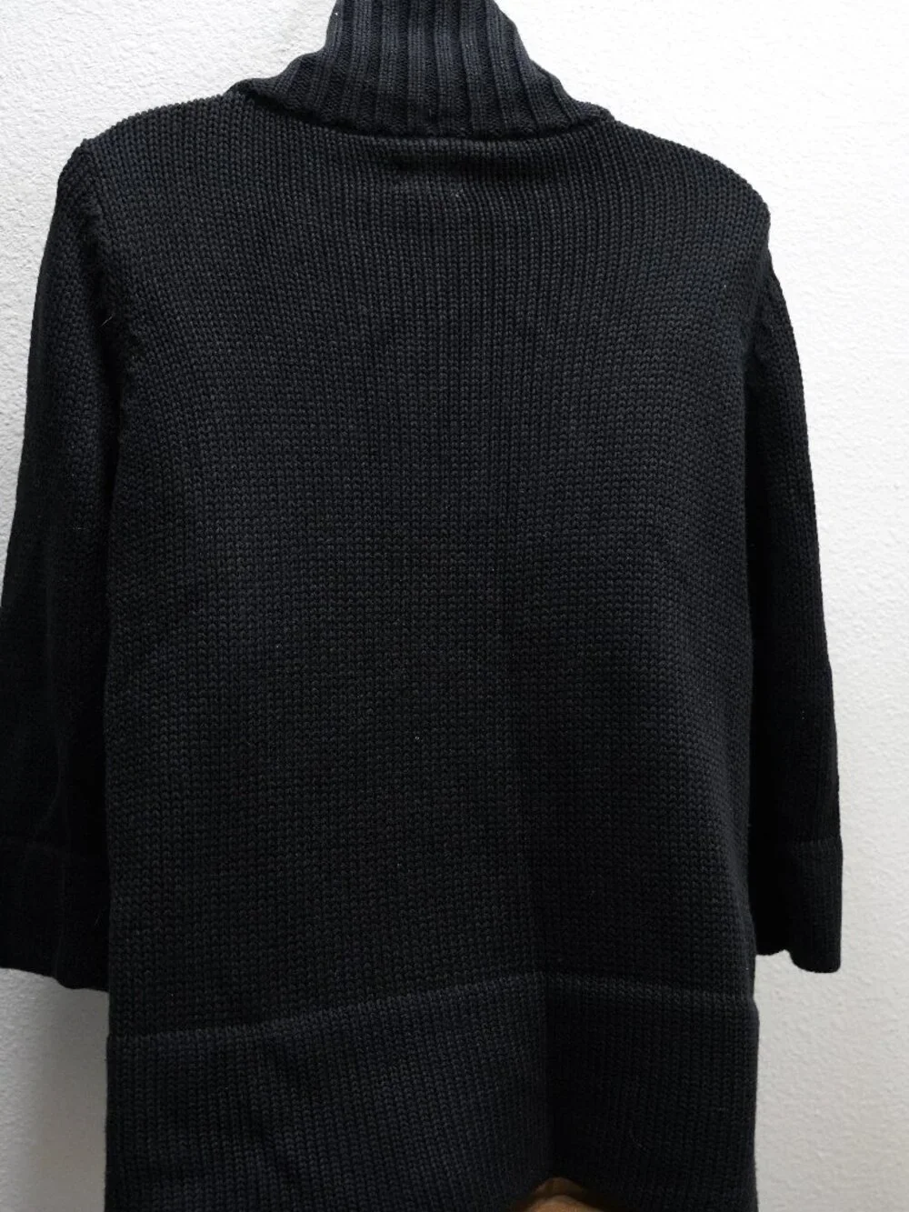 Chico's Black Zip Cardigan size 1